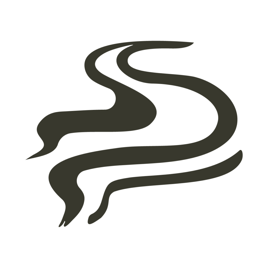 Abstract dark grey wavy lines on white background
