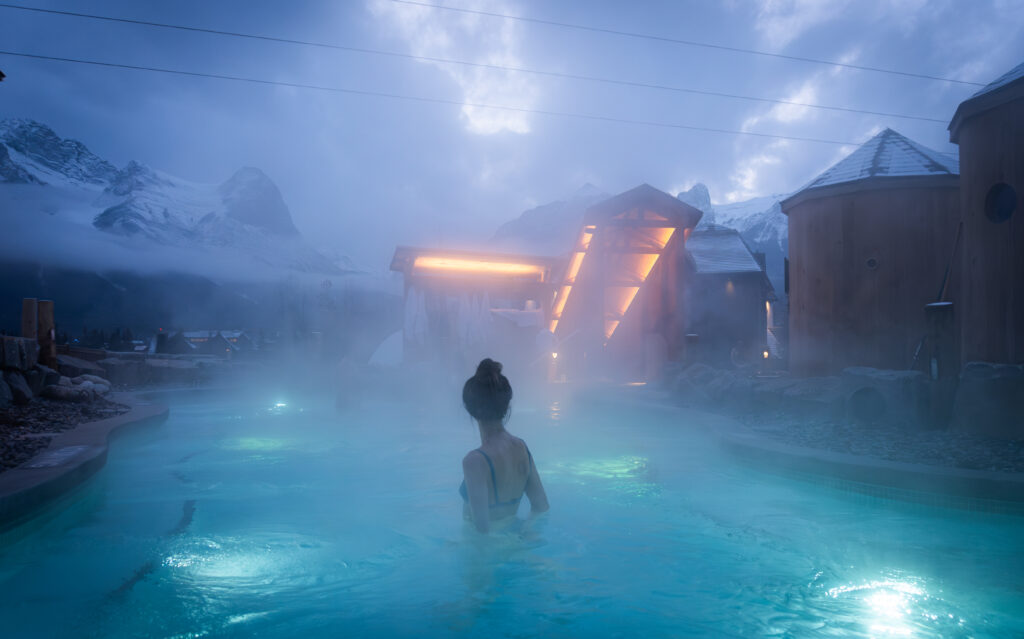 Open Air Hot Pools at Everwild Canmore
