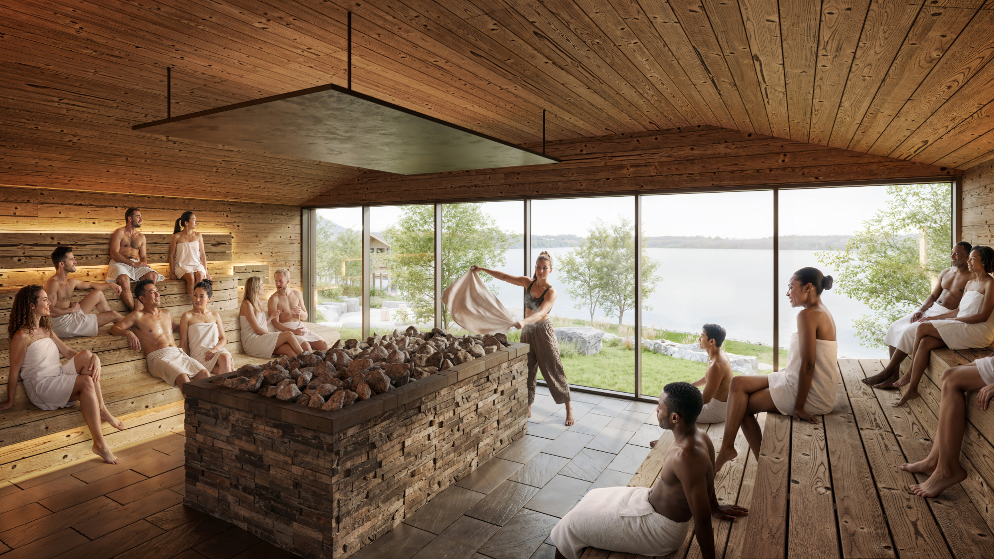 Lakeshore Sauna at Everwild Harmony